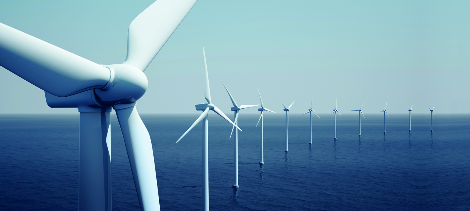 Windturbines on the ocean